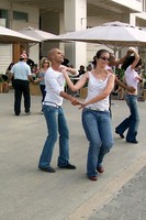 Salsa dancing on the Tayelet (Beachfront promenade)